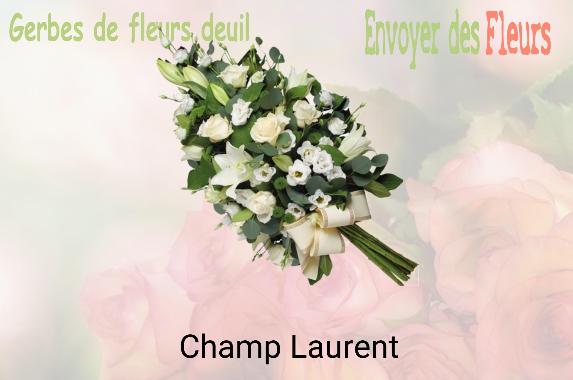 Gerbe de fleurs de deuil livrée à Champ-Laurent